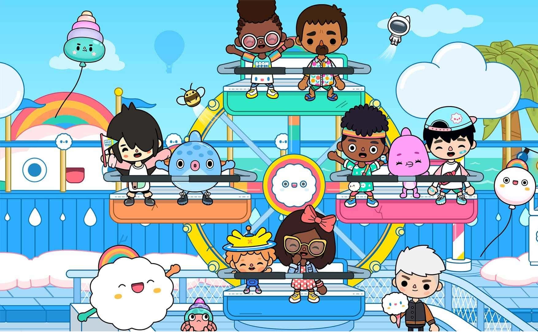 Toca Boca Character Playground Wallpaper