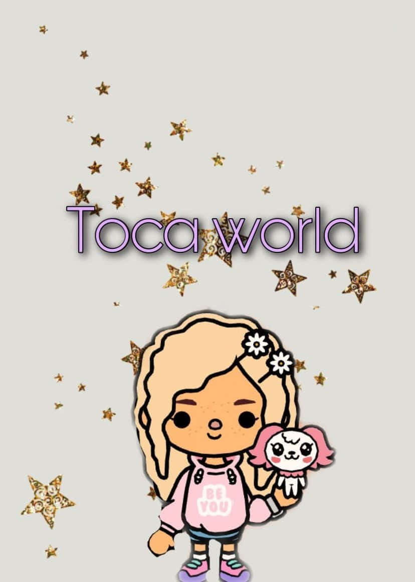 Toca Boca Characterand Stars Aesthetic Wallpaper