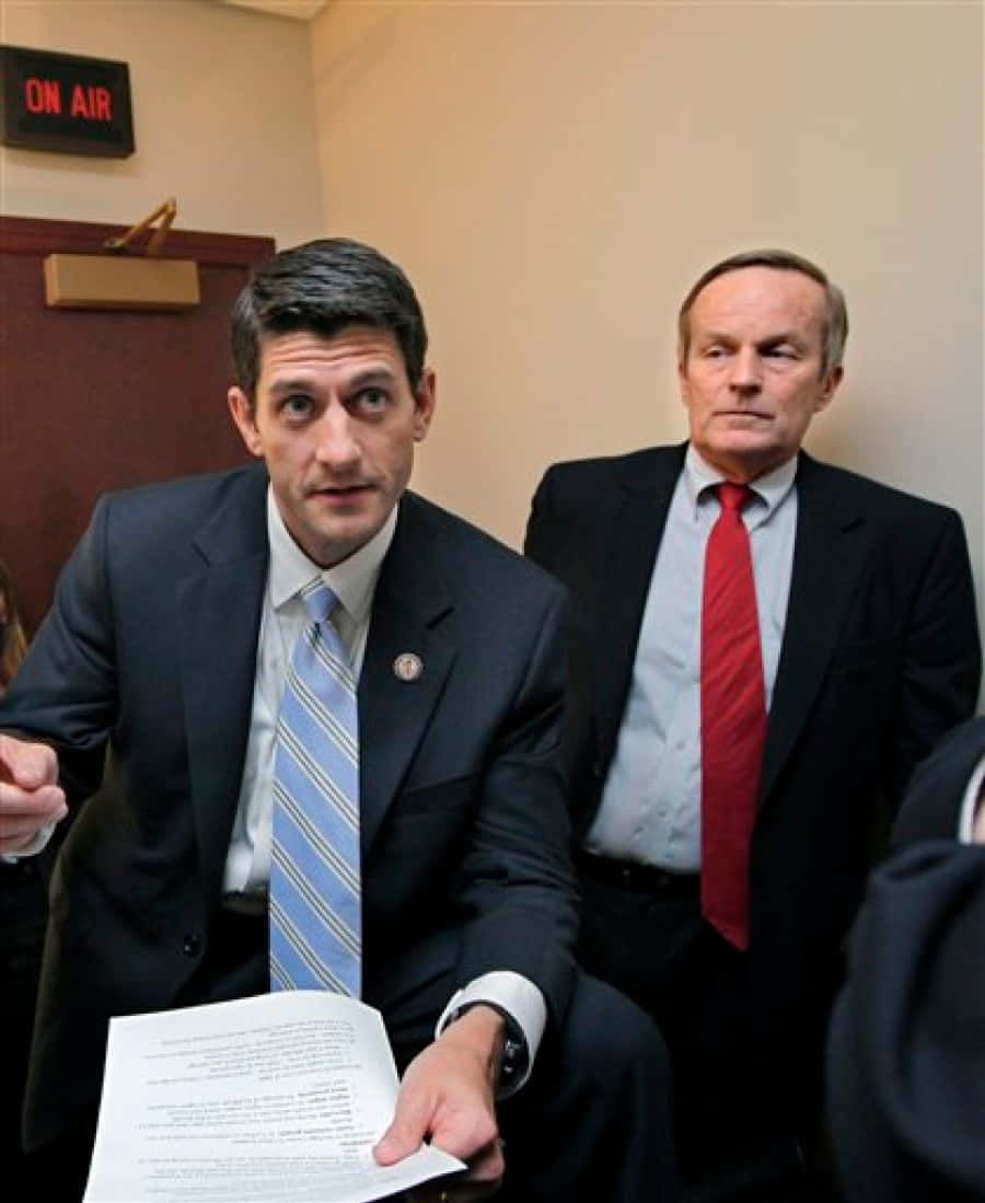 Todd Akin And Paul Ryan Standing Together Wallpaper