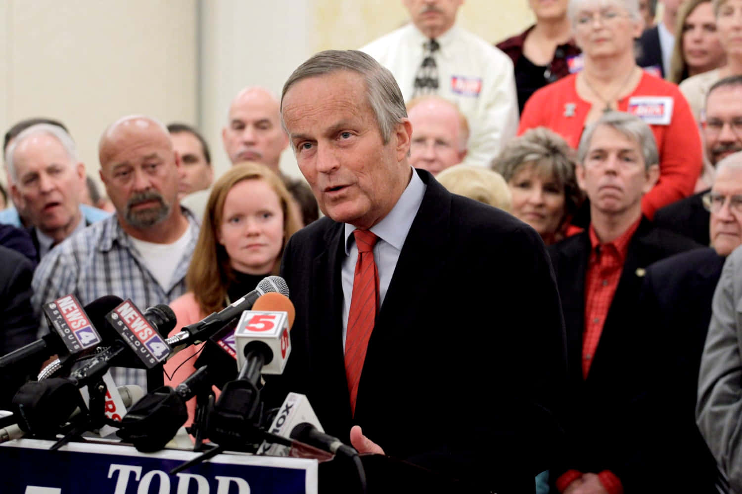 Todd Akin Engaging With An Audience Wallpaper