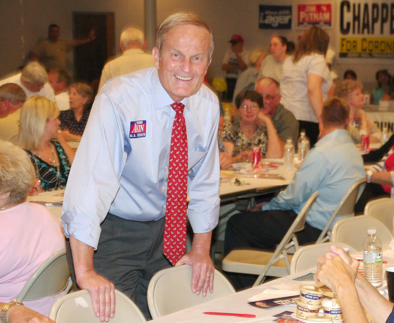 Todd Akin With A Bright Smile At A Campaign Event Wallpaper