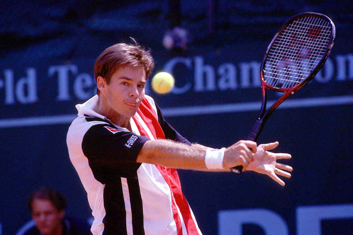 Todd Woodbridge Aiming Racket Wallpaper