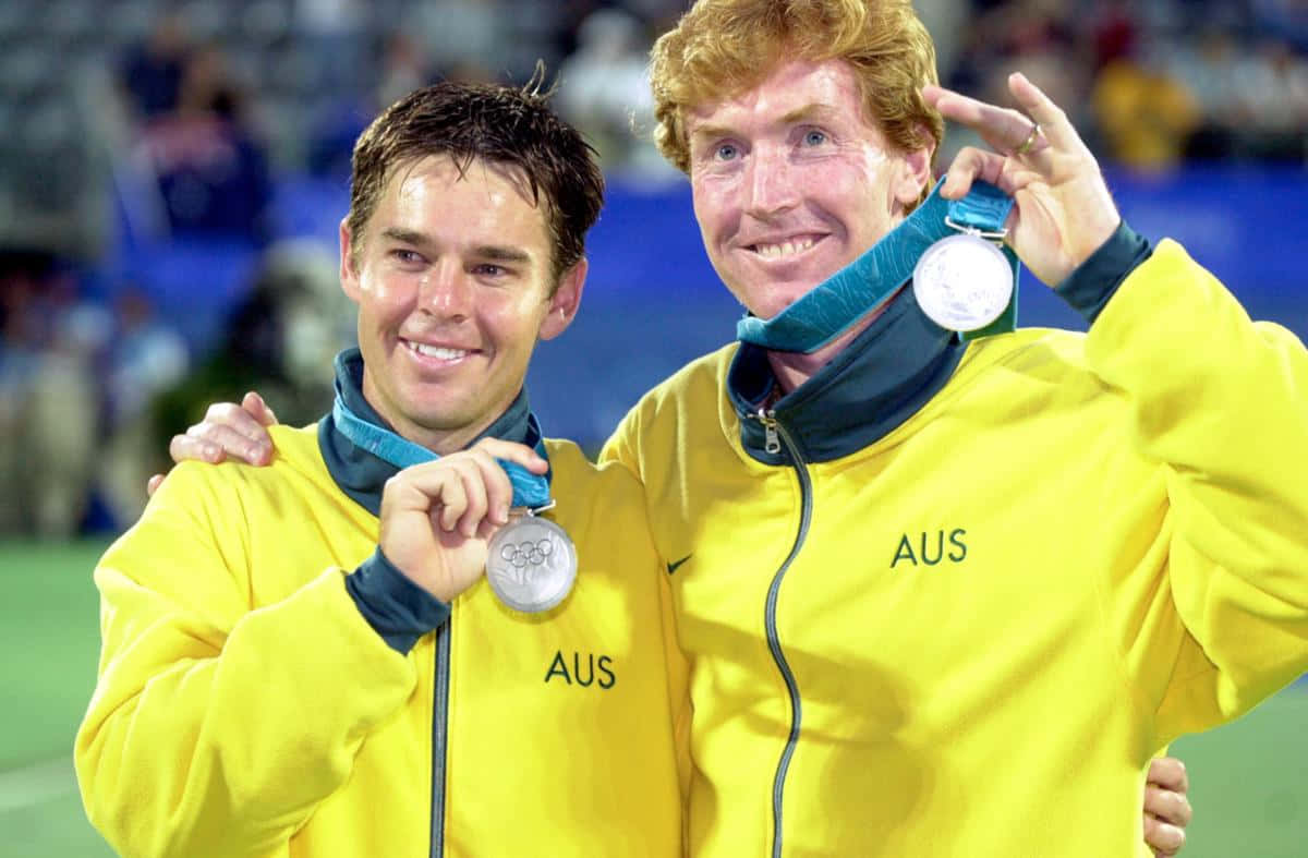 Todd Woodbridge Holding Medal Wallpaper