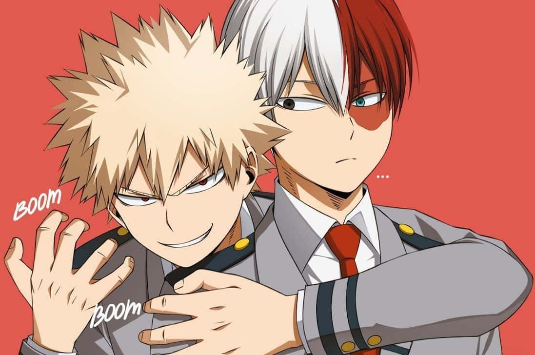 Todobaku My Hero Academia One Arm Hug Wallpaper