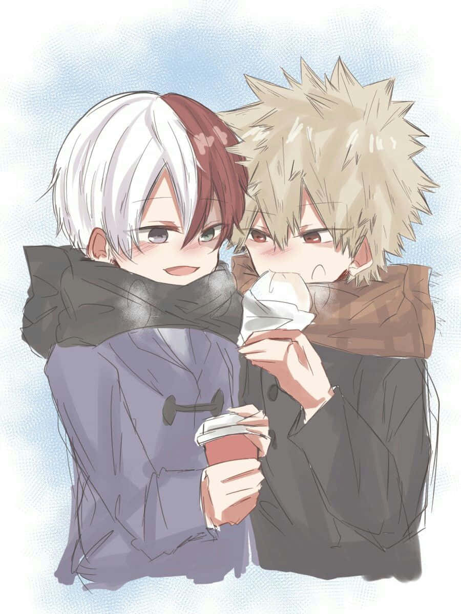 Todobaku My Hero Academia Winter Clothes Wallpaper