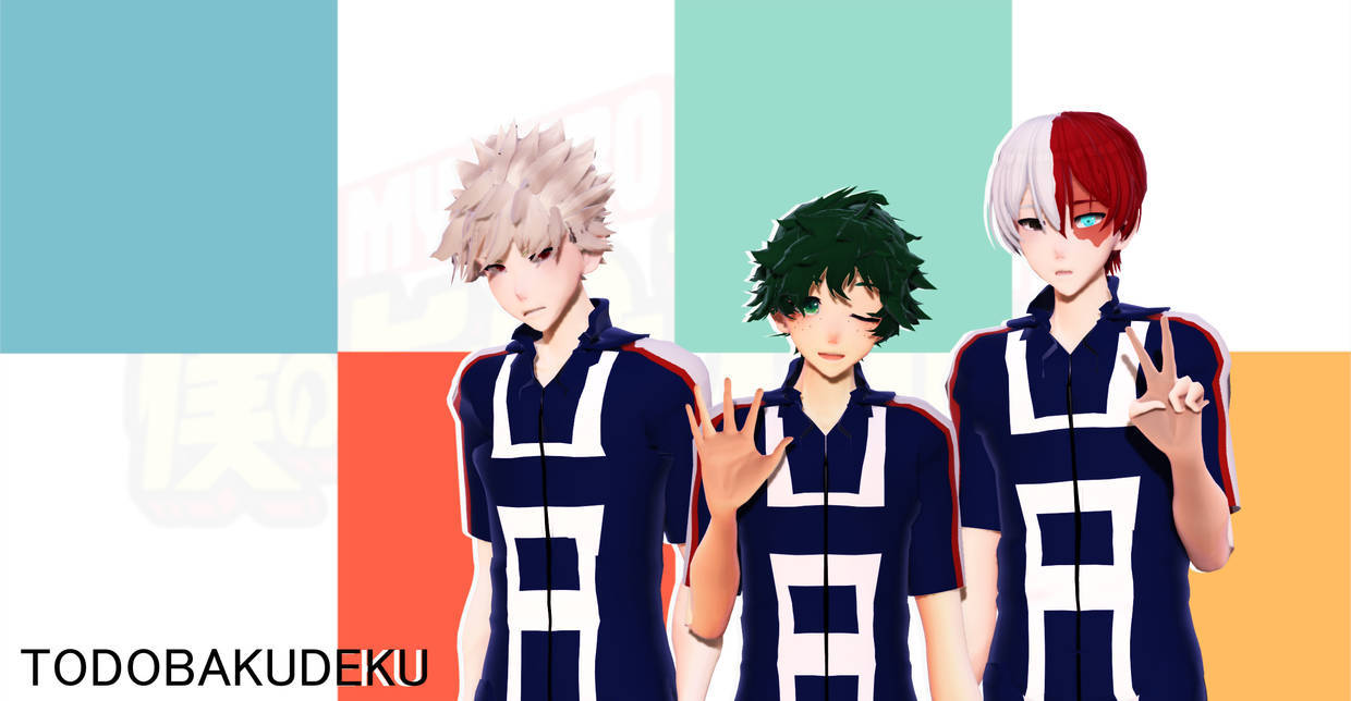 Todobakudeku Dark Blue White Uniform Wallpaper