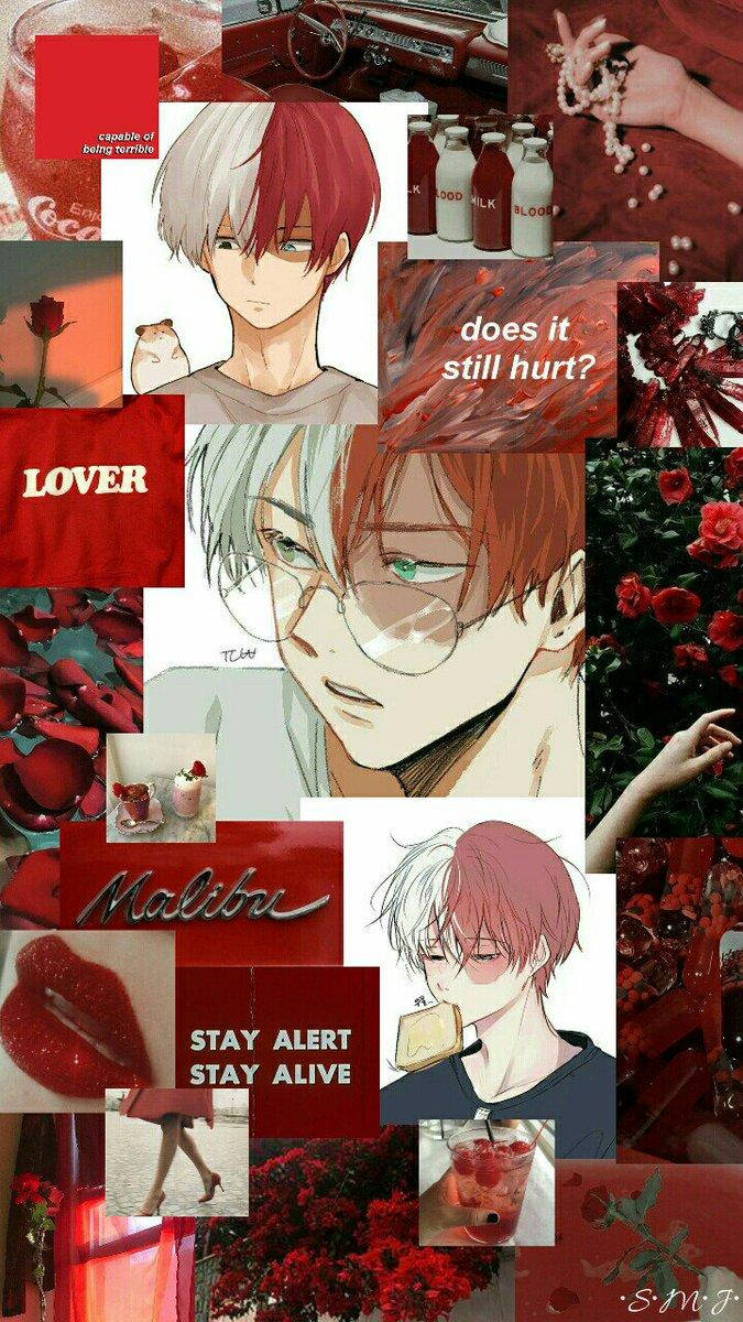 Todoroki Cute Red Aesthetic Wallpaper