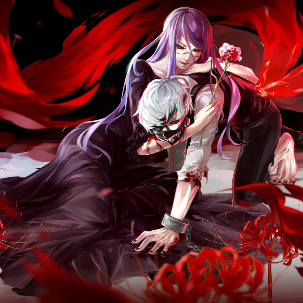 Tokyo Ghoul Pfp Kaneki And Rize Fanart Wallpaper