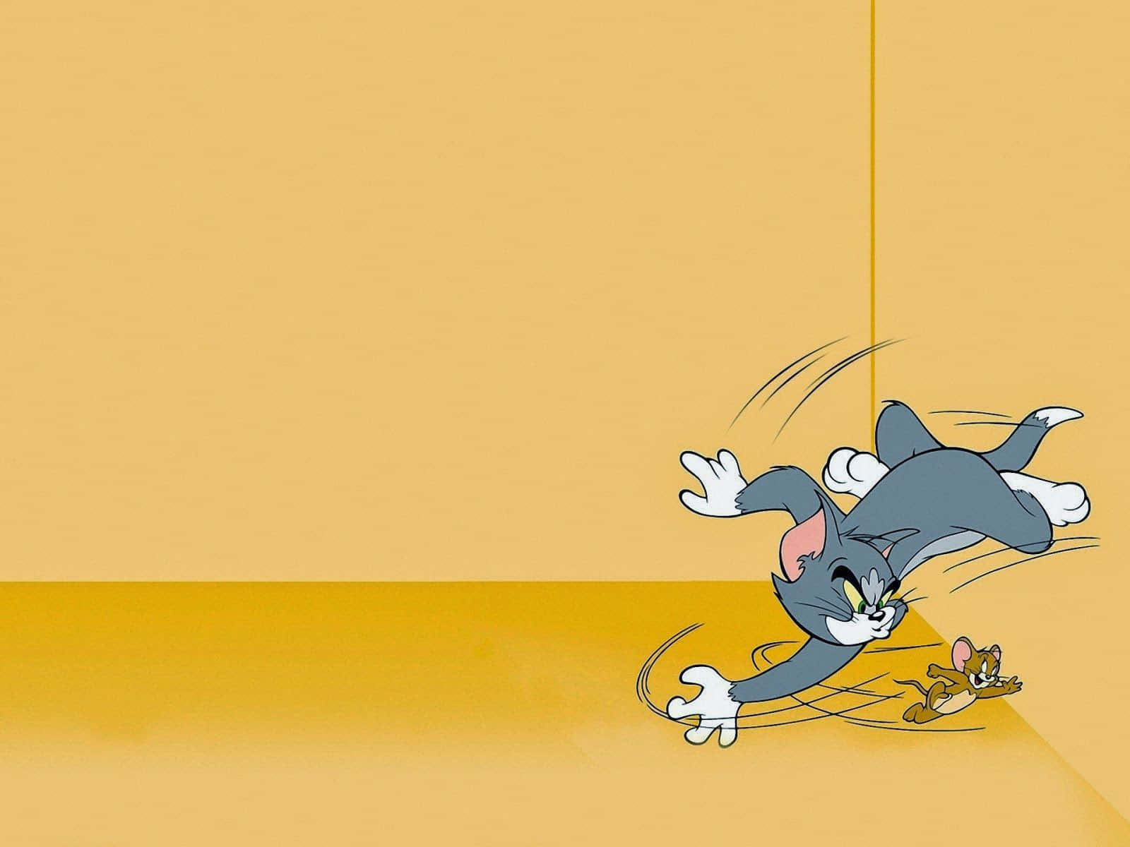 Tom And Jerry Share A Laugh Wallpaper