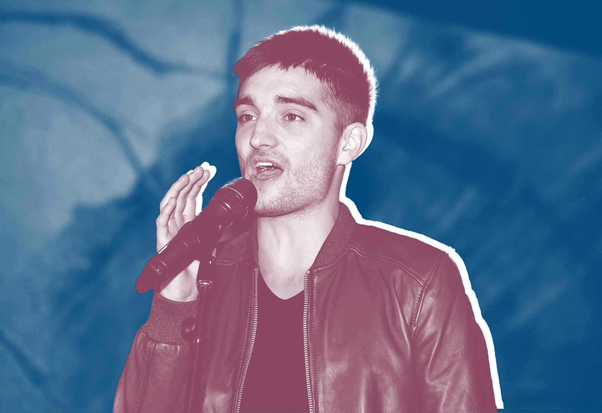 Tom Parker Performing On Stage Wallpaper