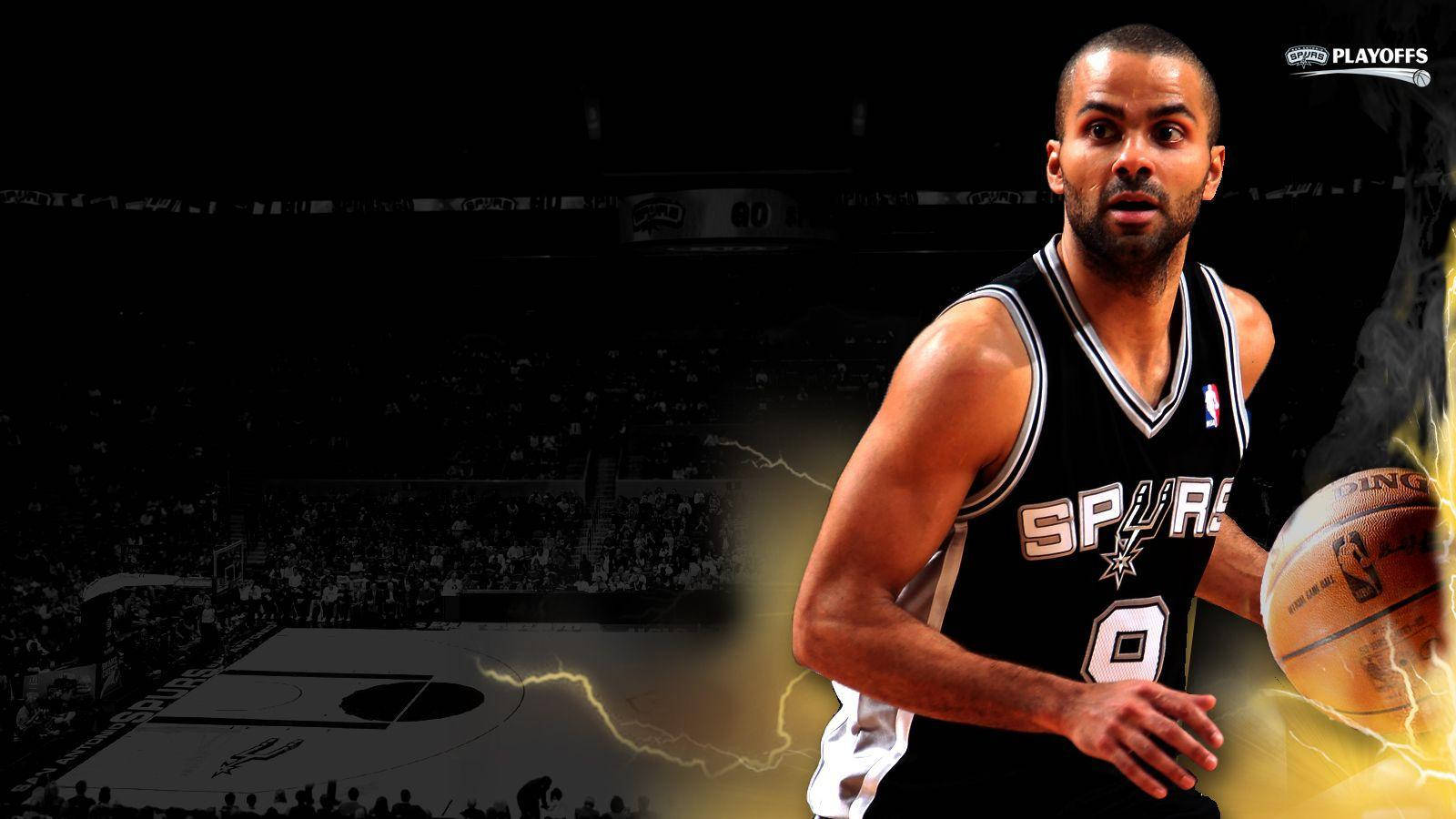 Tony Parker Yellow Lightning Wallpaper