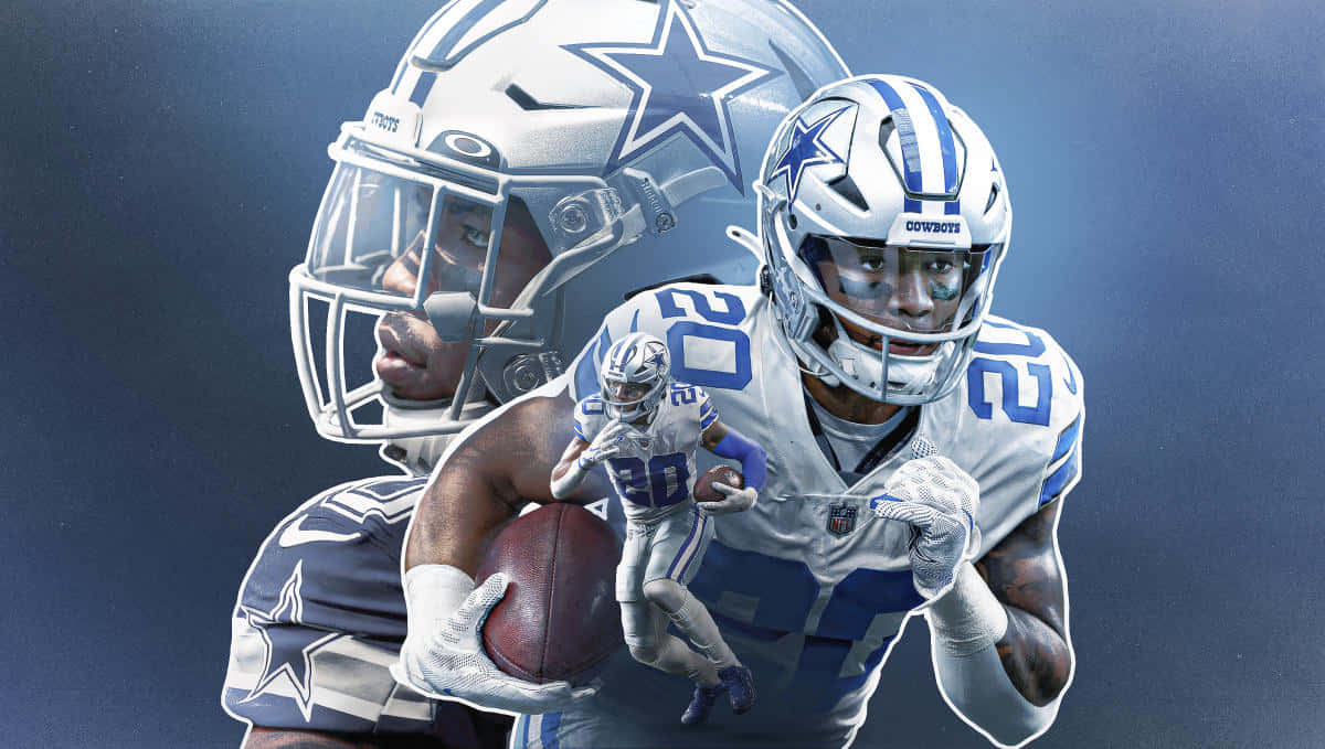 Tony Pollard Dallas Cowboys Dynamic Artwork Wallpaper