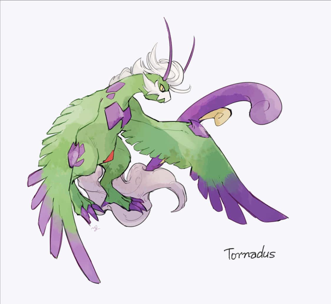 Tornadus With Purple Tips Wallpaper