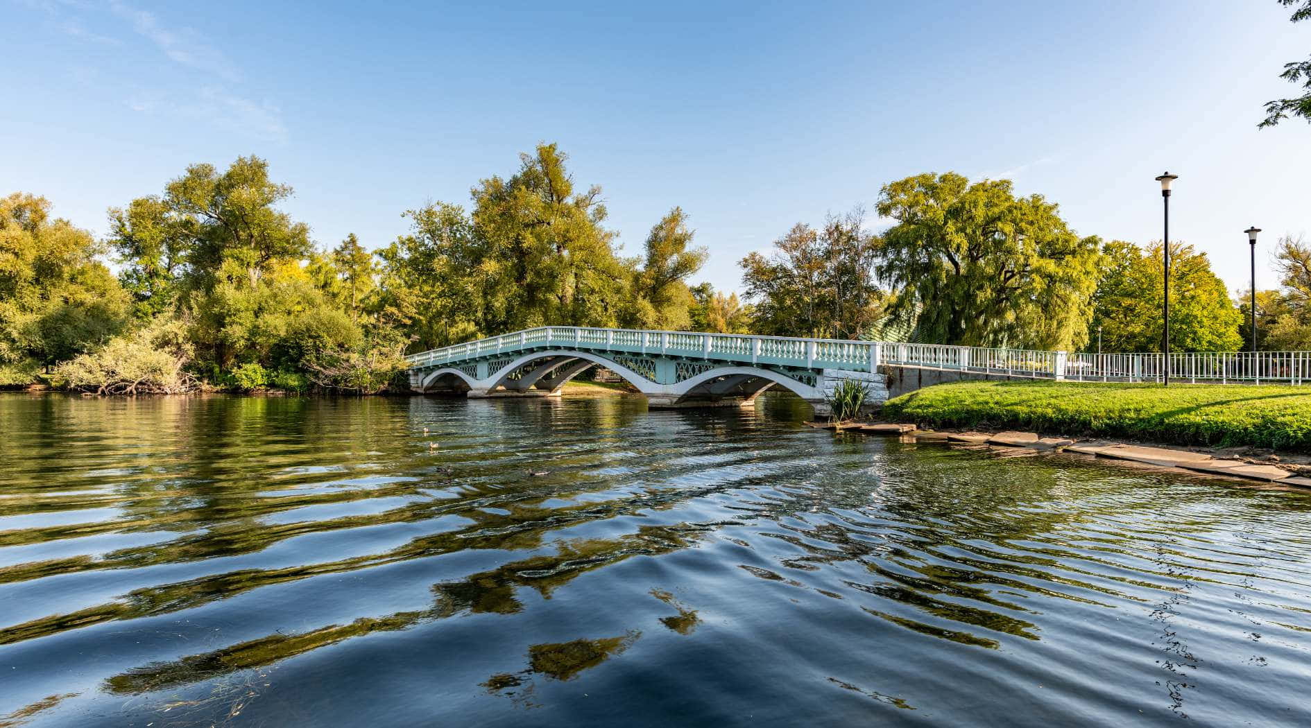 Toronto Islands Picturesque Bridge Wallpaper