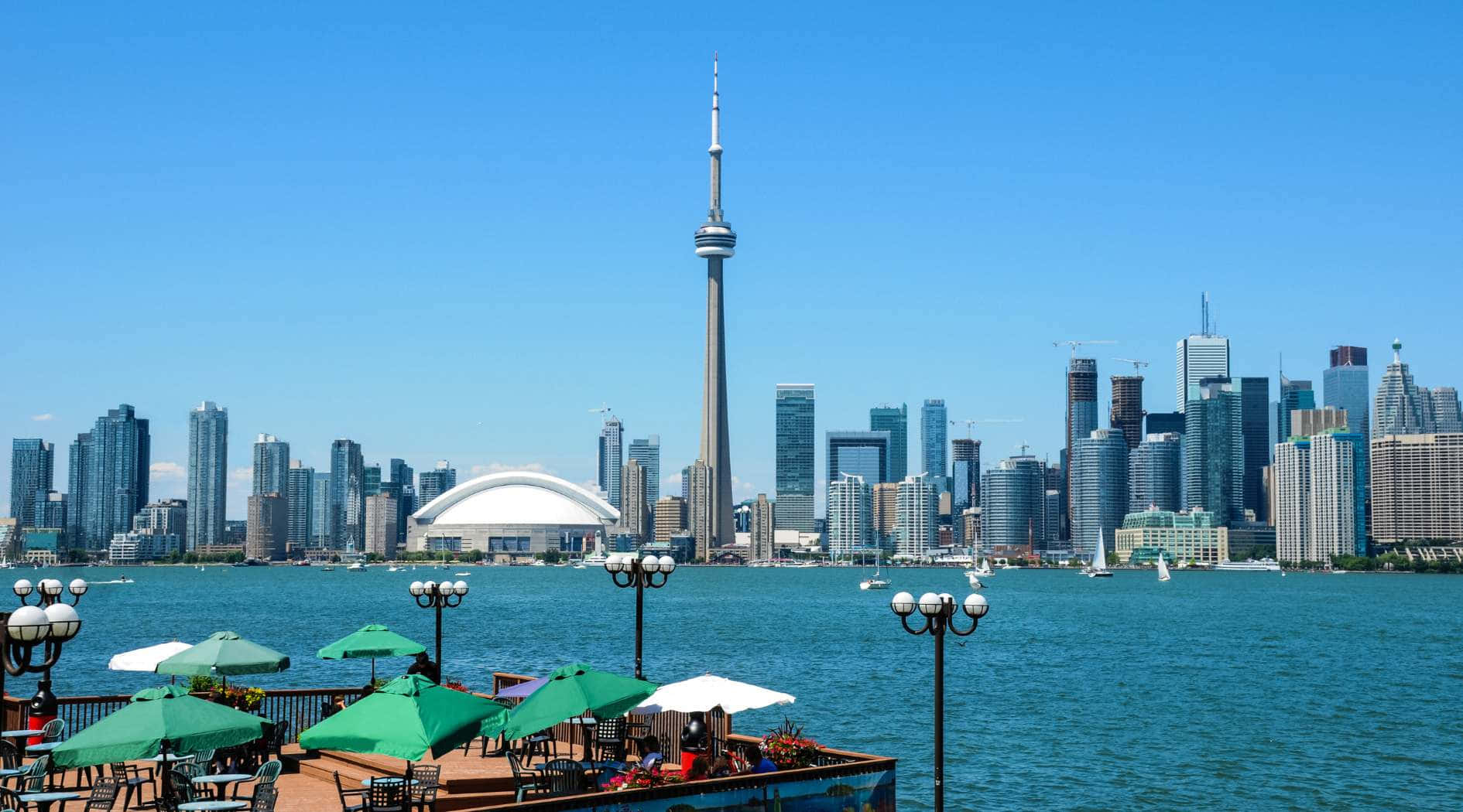 Toronto Skyline Viewfrom Islands Wallpaper