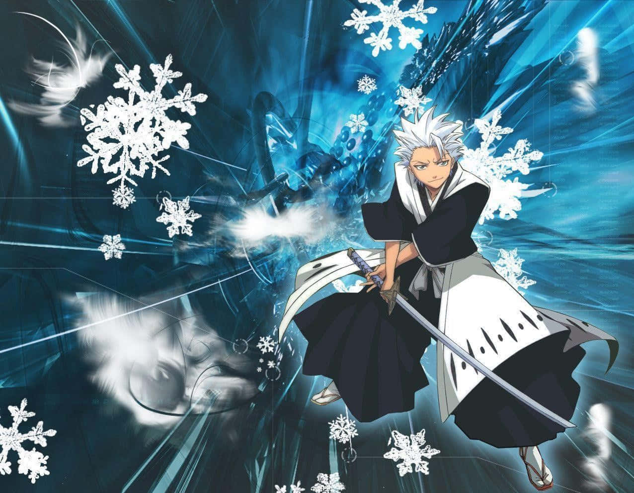 Toshiro Hitsugaya, A Thirteenth Division Captain In The Gotei 13 Wallpaper