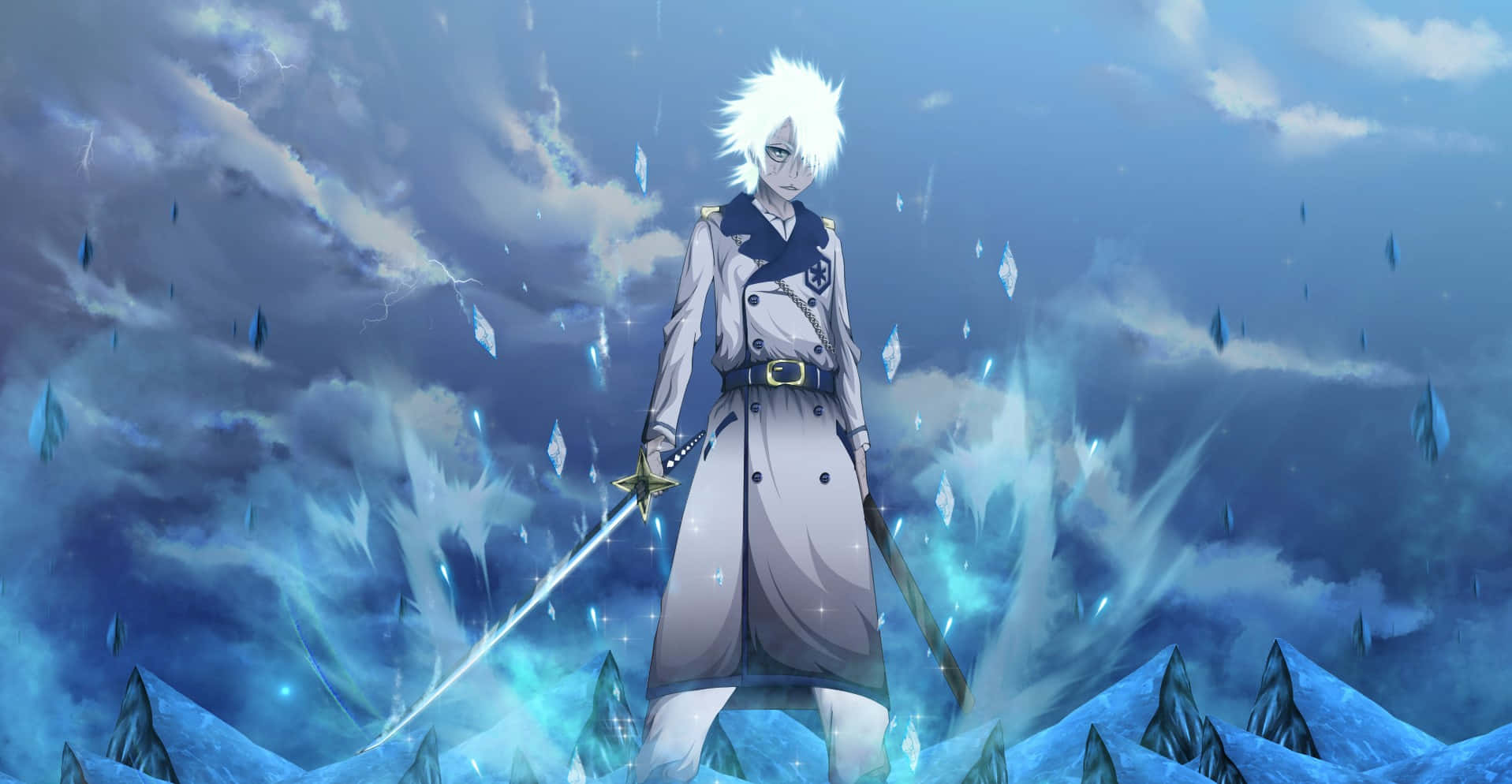 Toshiro Hitsugaya, Captain Of The 10th Division In The Gotei 13 Wallpaper