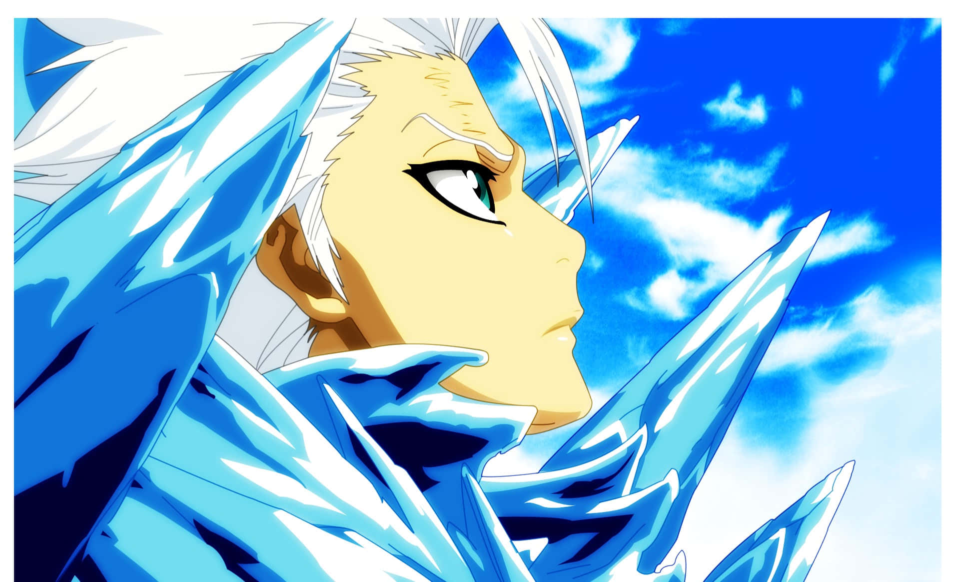 Toshiro Hitsugaya Exhibiting Dynamic Spirit Wallpaper