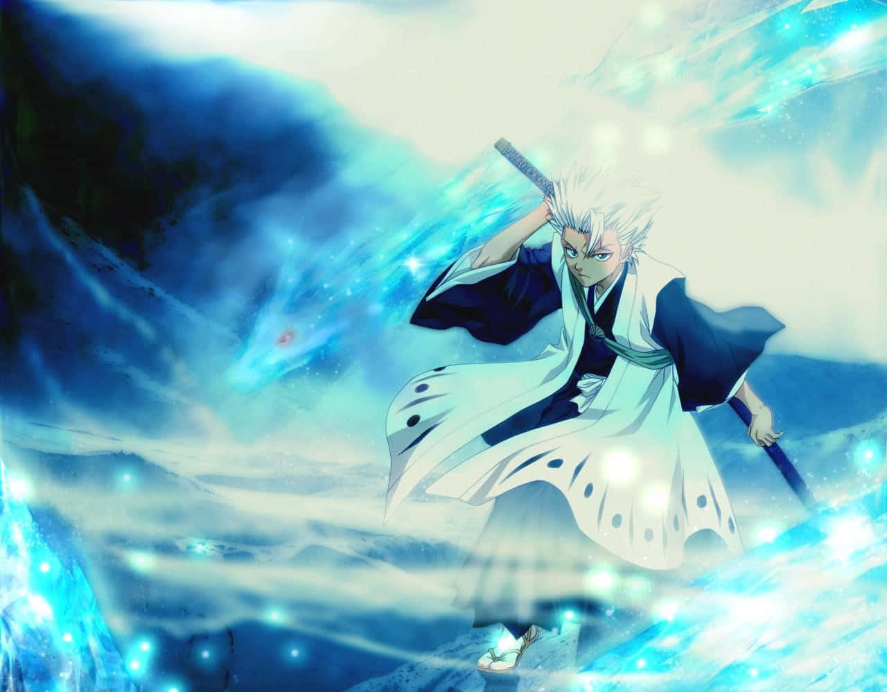 Toshiro Hitsugaya Of The Anime Series 'bleach'. Wallpaper