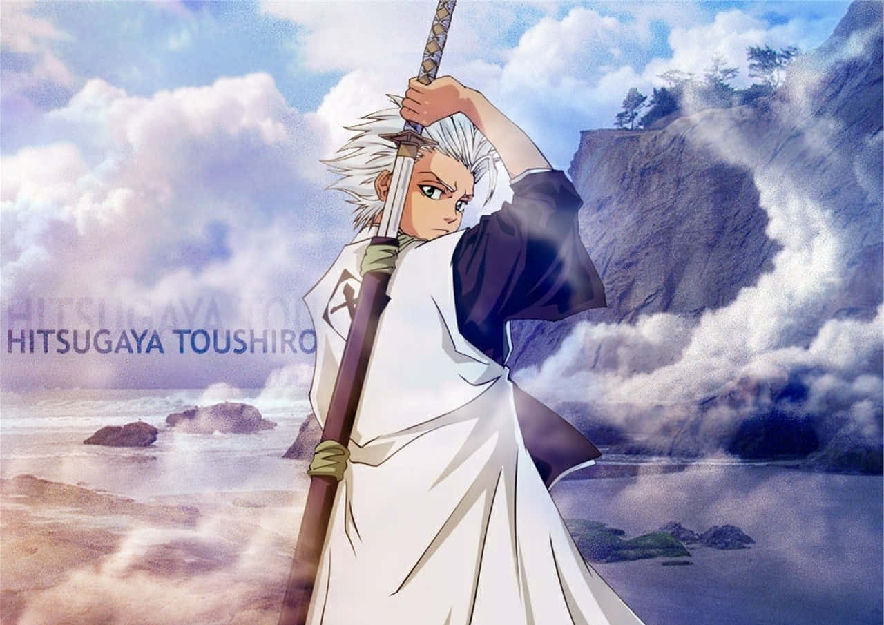 Toshiro Hitsugaya, The Coolheaded Captain Of Squad Ten In The Hit Anime Show Bleach Wallpaper