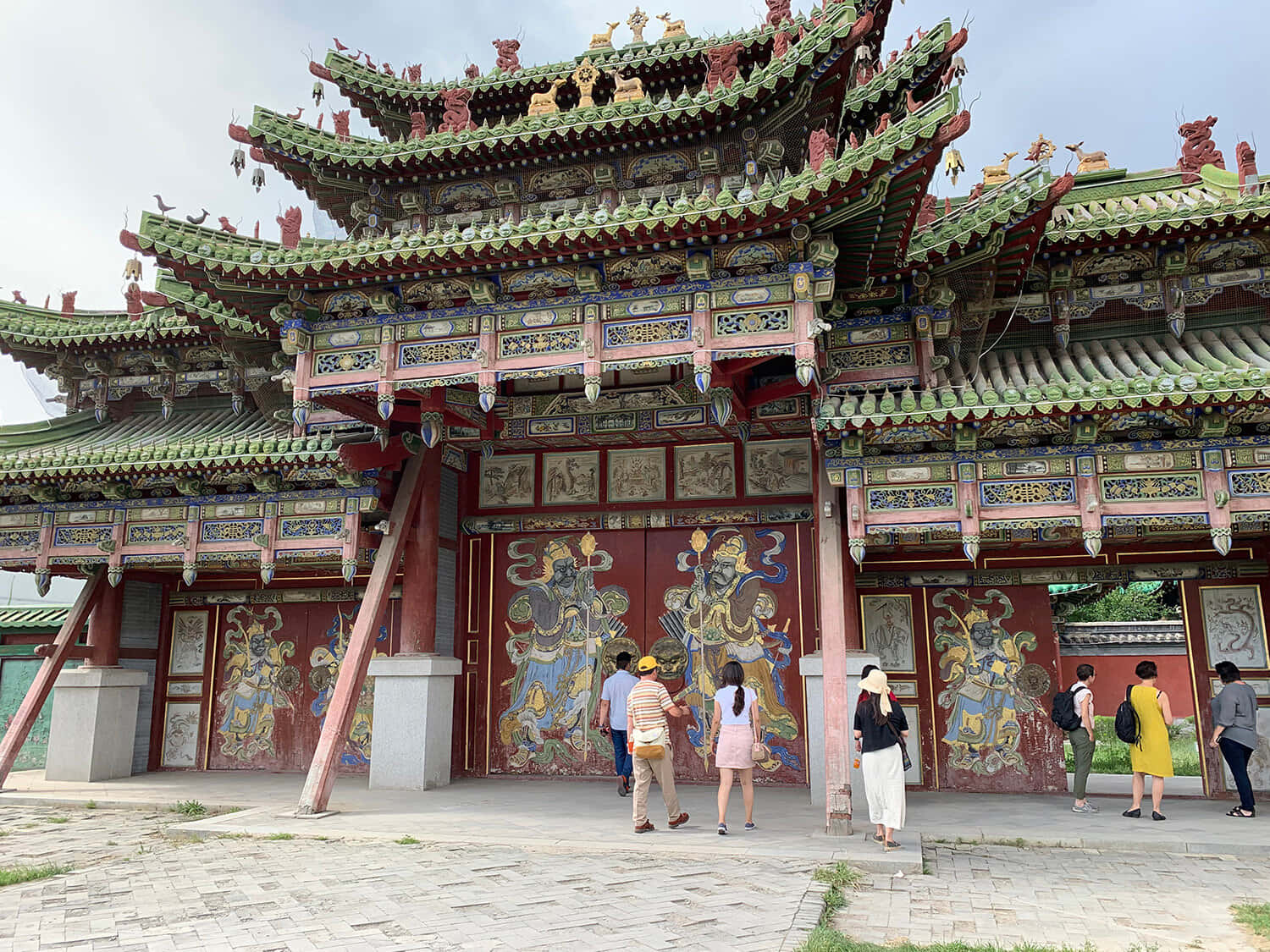 Tourist Group At Winter Palace Of The Bogd Khan In Mongolia Wallpaper