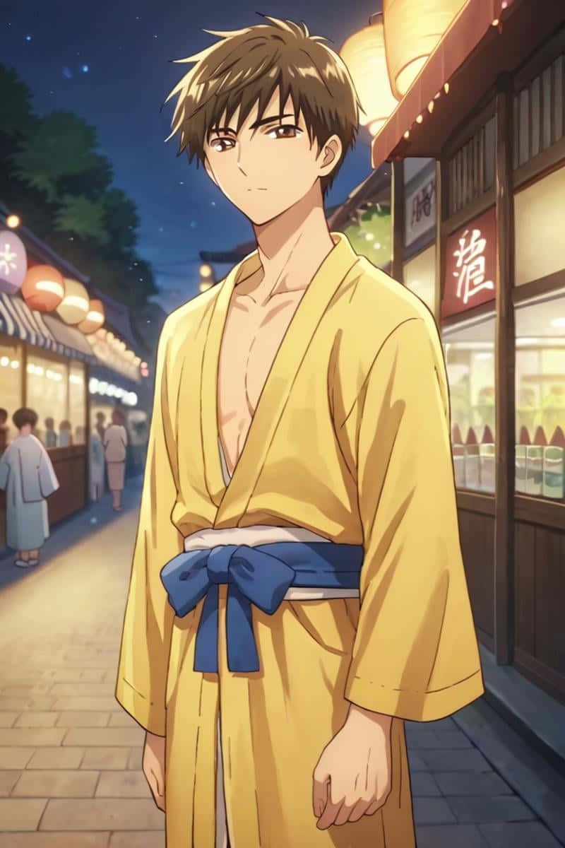 Touya Kinomotoin Yukata Wallpaper