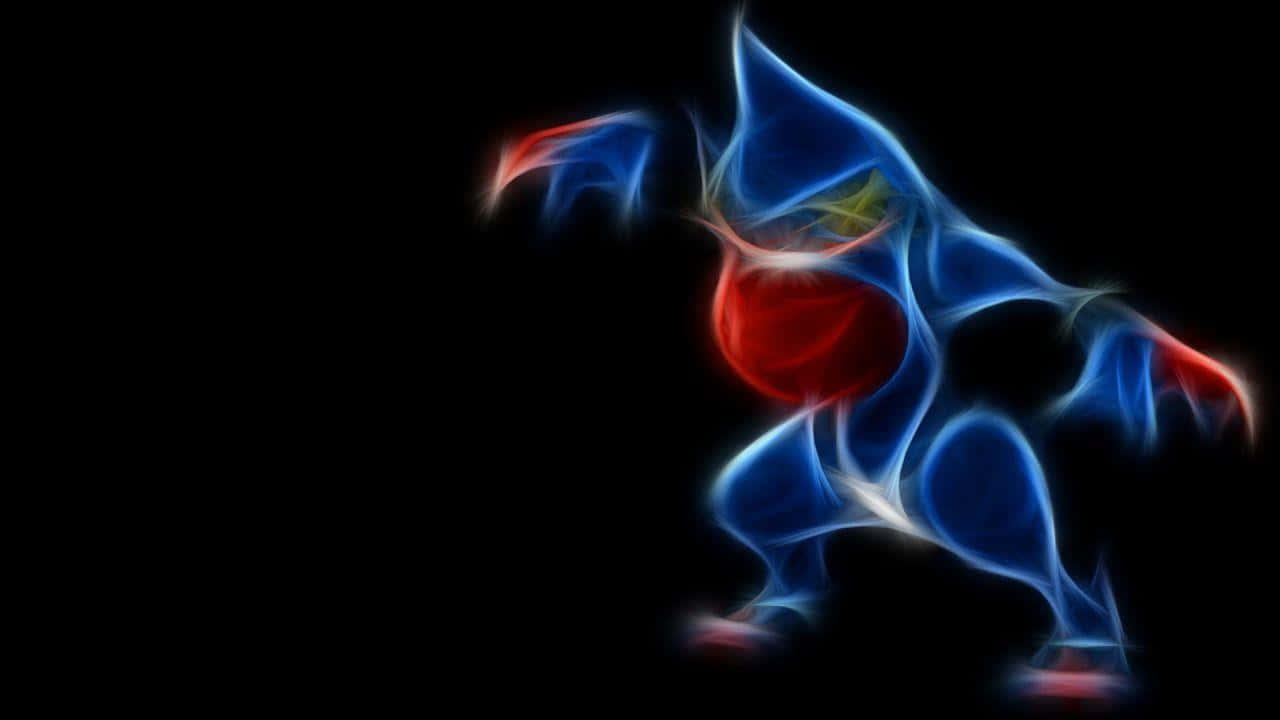 Toxicroak Pokemon Neon Illustration Black Background Wallpaper