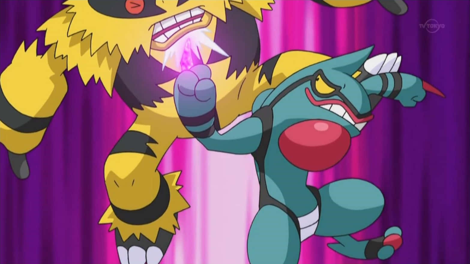 Toxicroak Vs Electivire Pokemon Battle Wallpaper