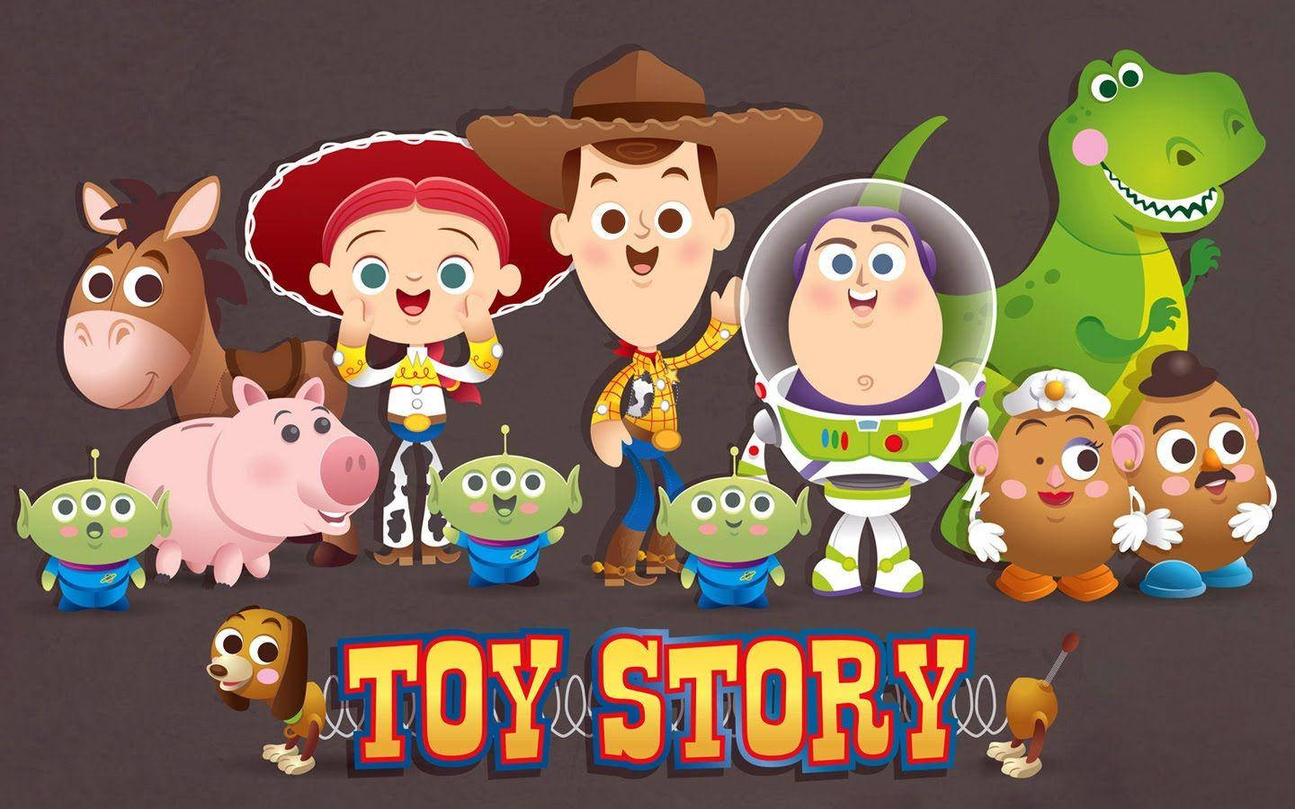 Toy Story 3 Chibi Digital Art Wallpaper