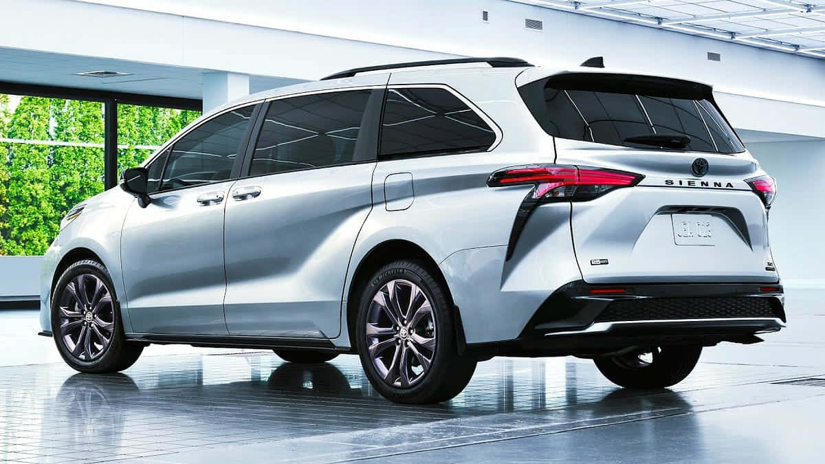 Toyota Sienna Silver Model Showroom Wallpaper