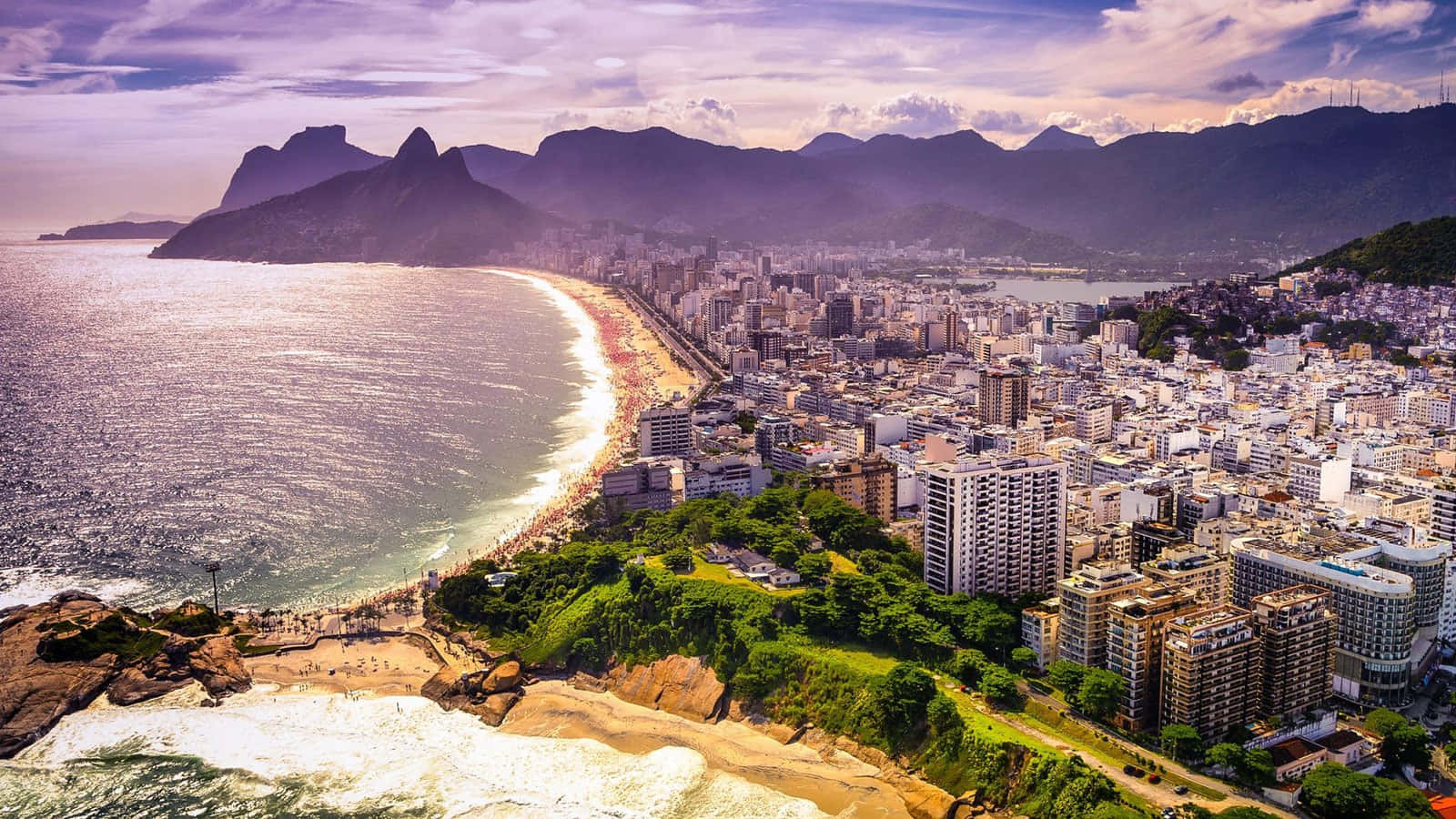 Tranquil Afternoon At A Brazilian Beach Wallpaper