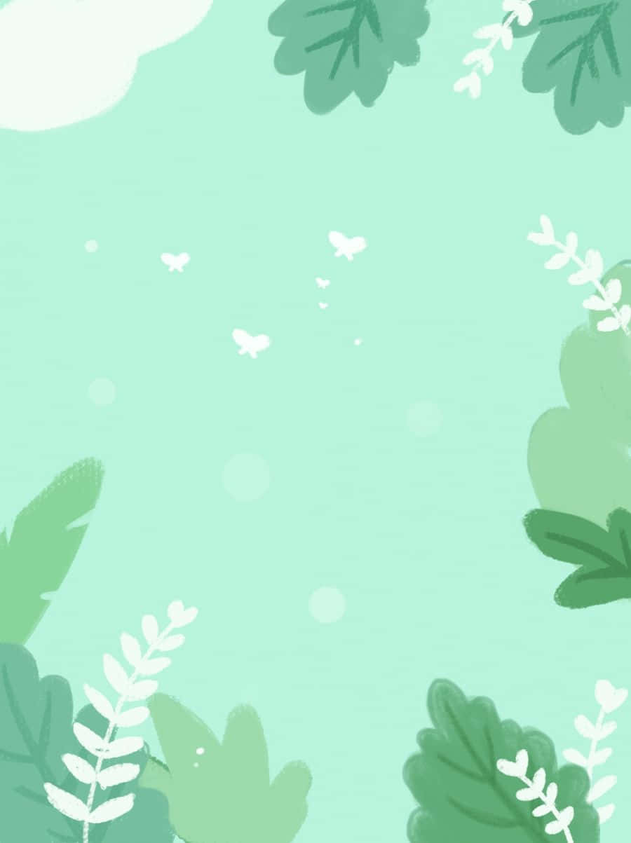 Tranquil Pastel Green Aesthetic Wallpaper Wallpaper