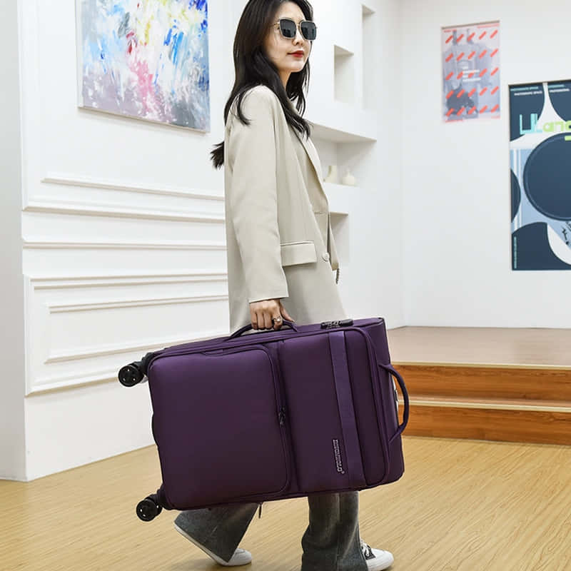 Travel In Style With This Stunning Purple Suitcase!