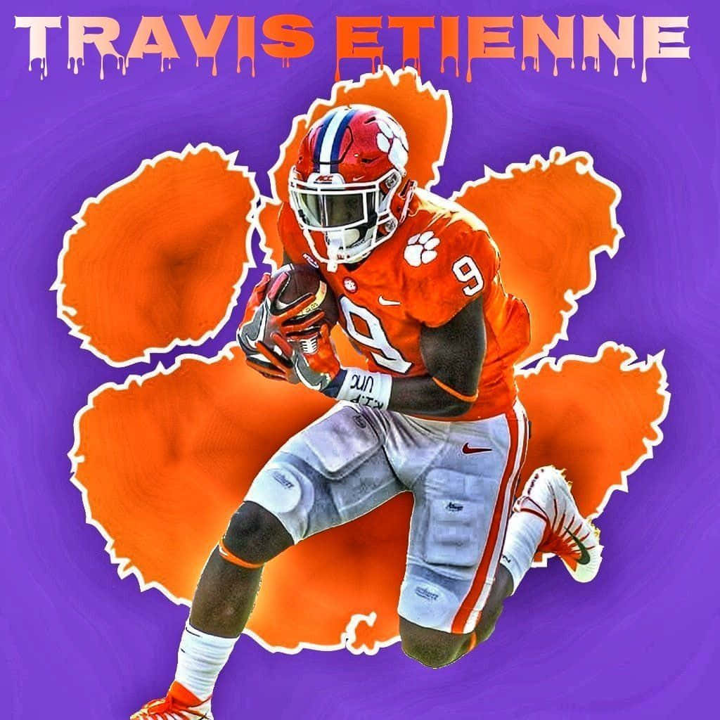 Travis Etienne Clemson Football Art Wallpaper