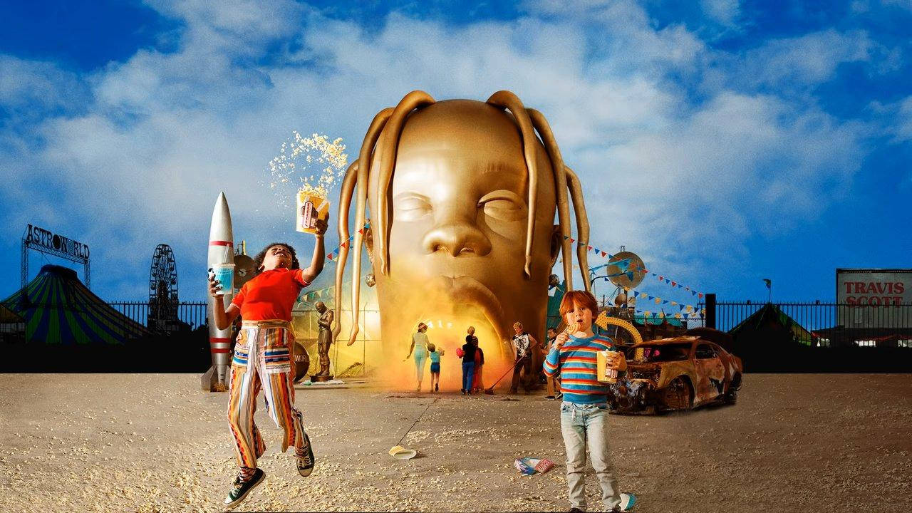 Travis Scott Astroworld Desert Theme Park Wallpaper