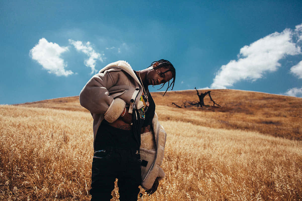 Travis Scott Golden Field Wallpaper