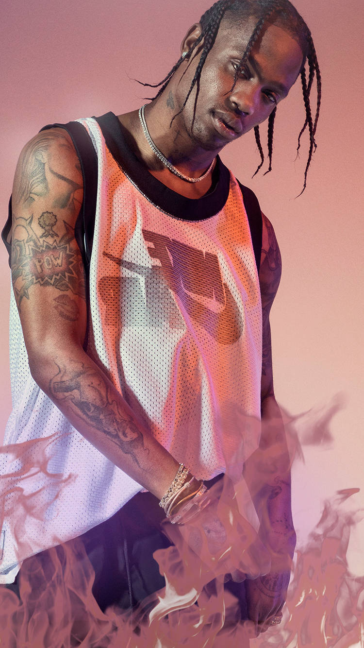 Travis Scott In His Nike Air Max 1 Collab Wallpaper