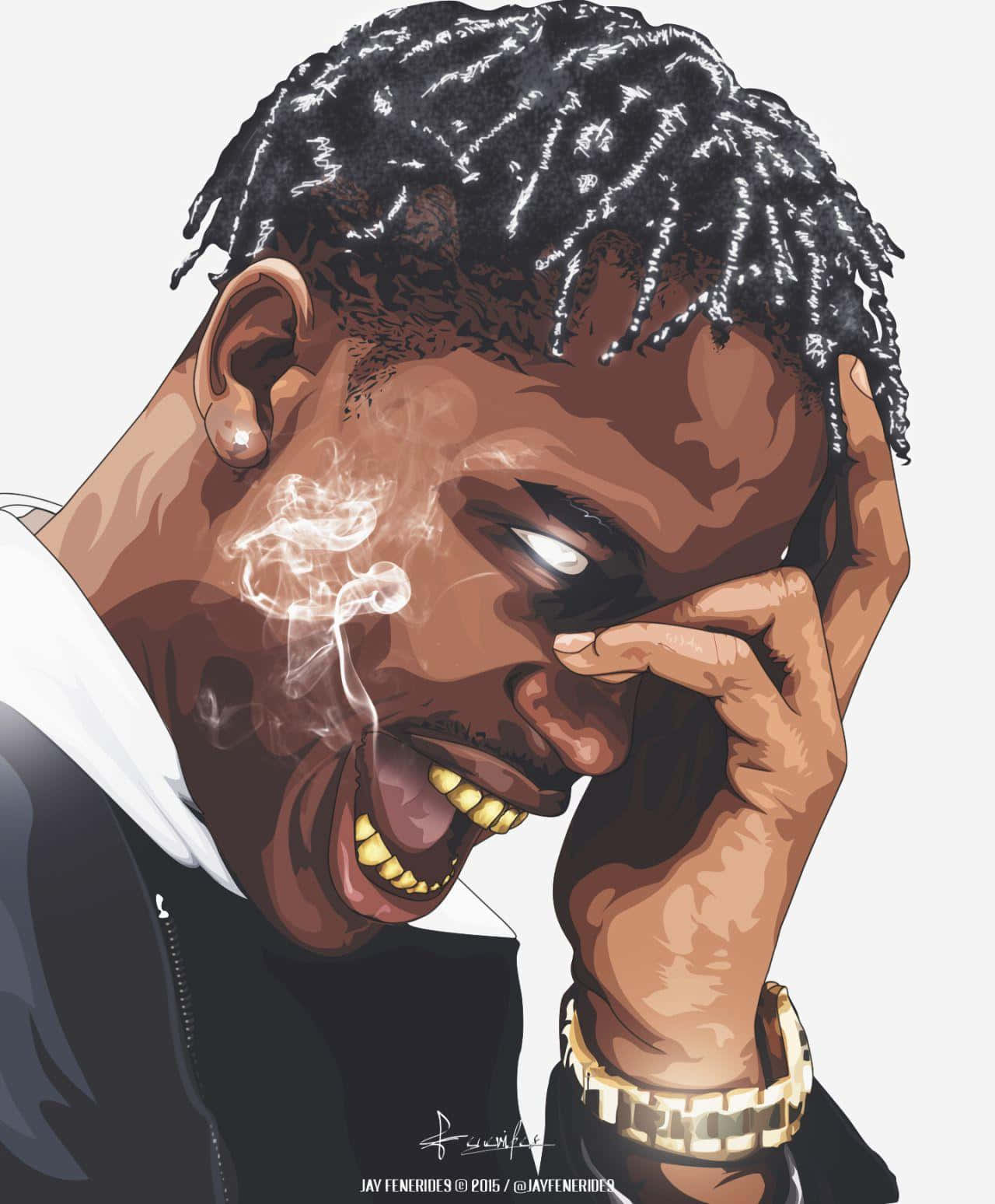 Travis Scott Reimagined In Charming Cartoon Wallpaper