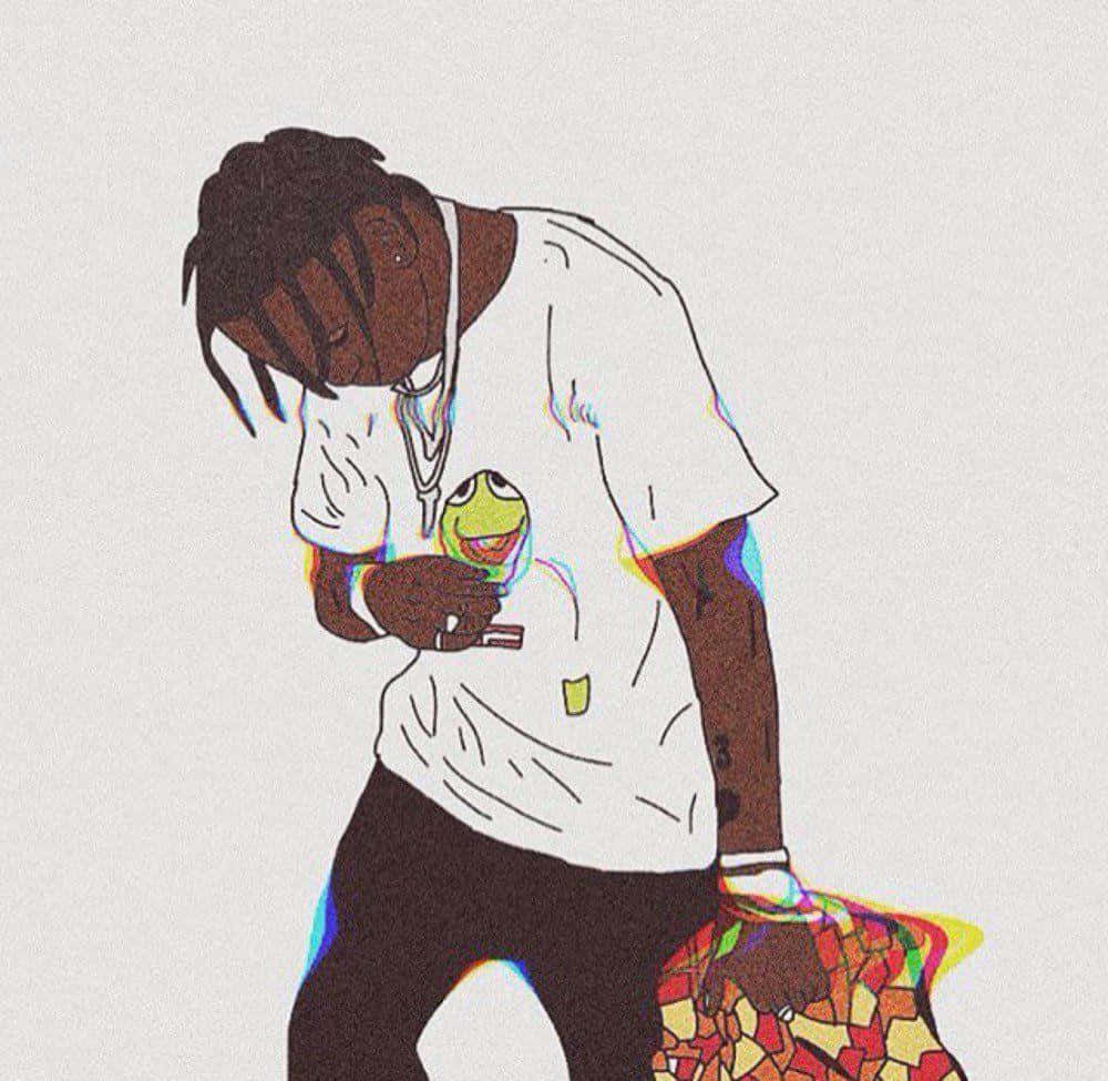 “travis Scott Riding On His Mechanical Bull” Wallpaper