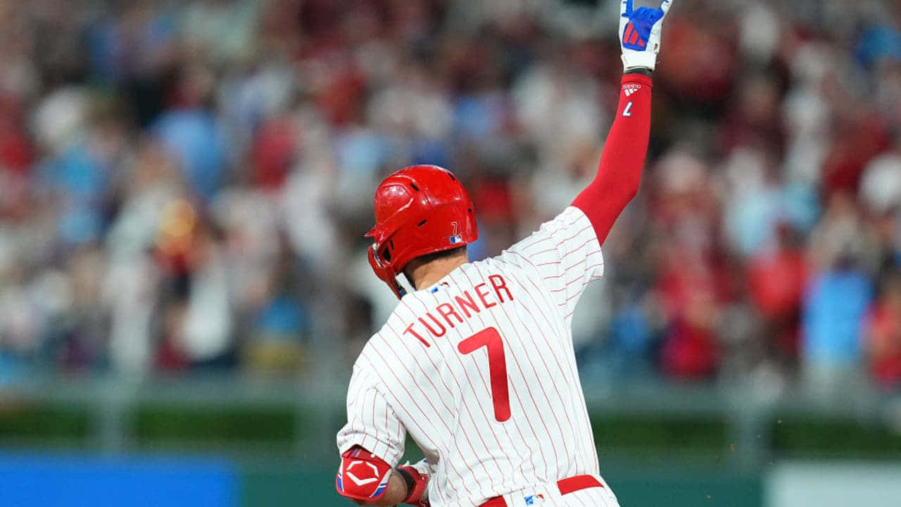 Trea Turner Philadelphia Phillies Celebration Wallpaper