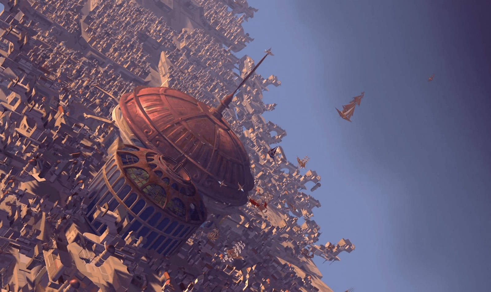 Treasure Planet Montressor Spaceport Aerial View Wallpaper