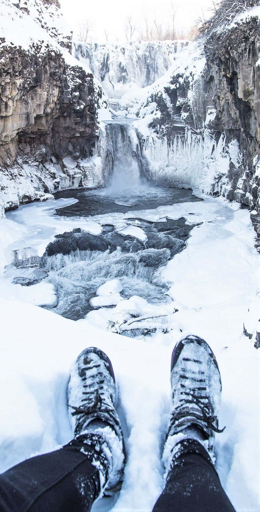 Trekking Through A Winter Wonderland Wallpaper