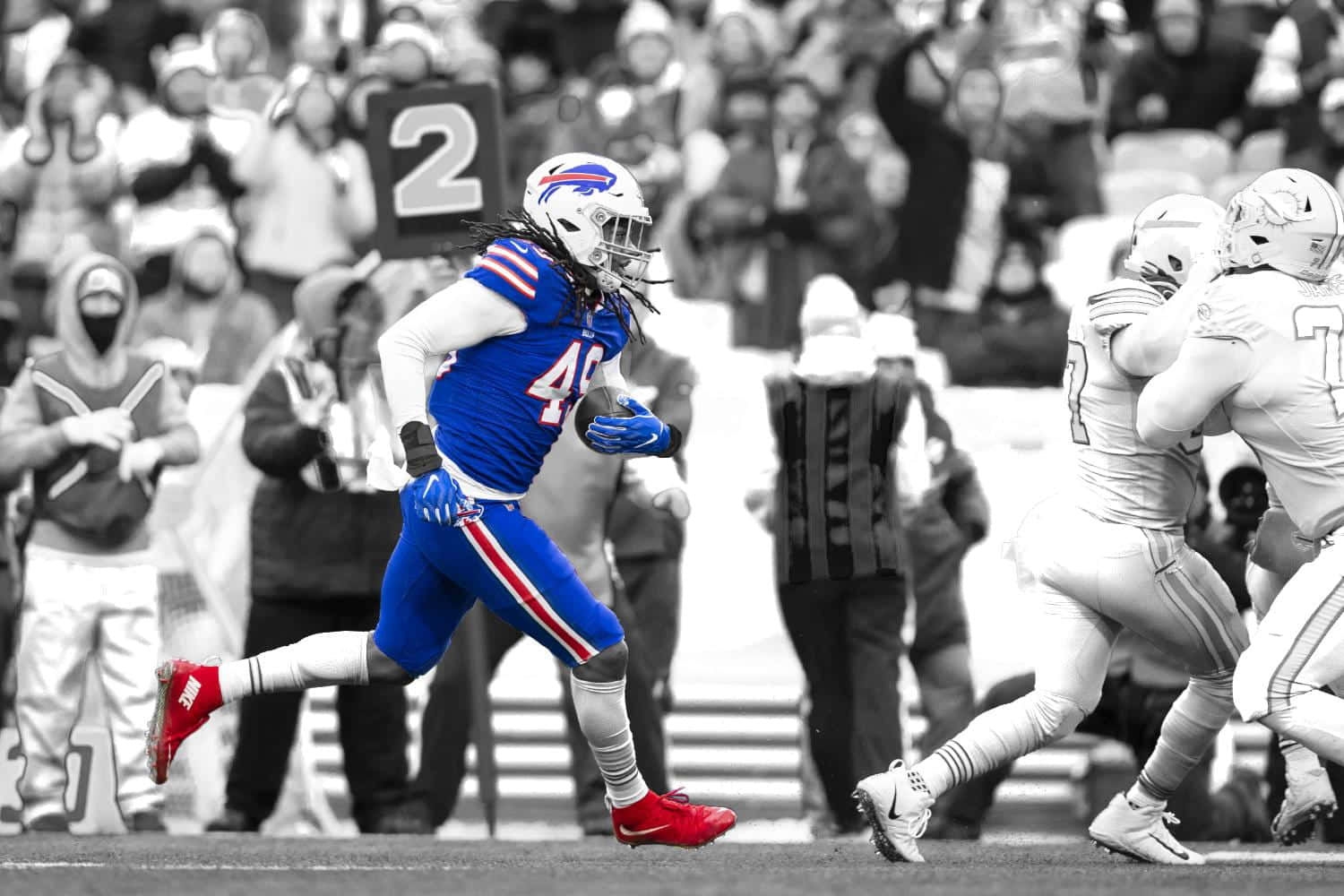 Tremaine Edmunds In Action Buffalo Bills Wallpaper