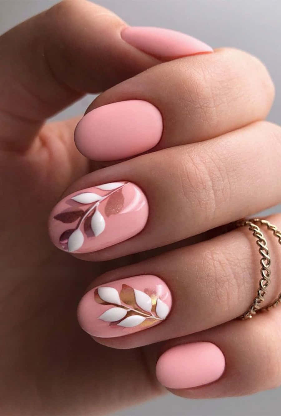 Trendy Pink Nail Art Design Wallpaper