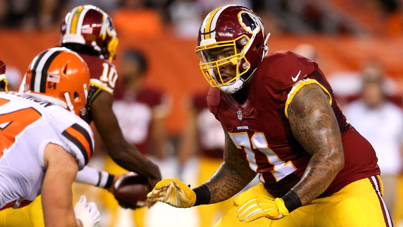 Trent Williams Offensive Lineman Action Wallpaper