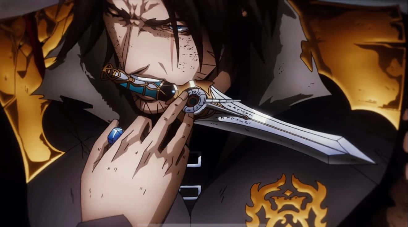 Trevor Belmont With Morning Star Whip Castlevania Wallpaper