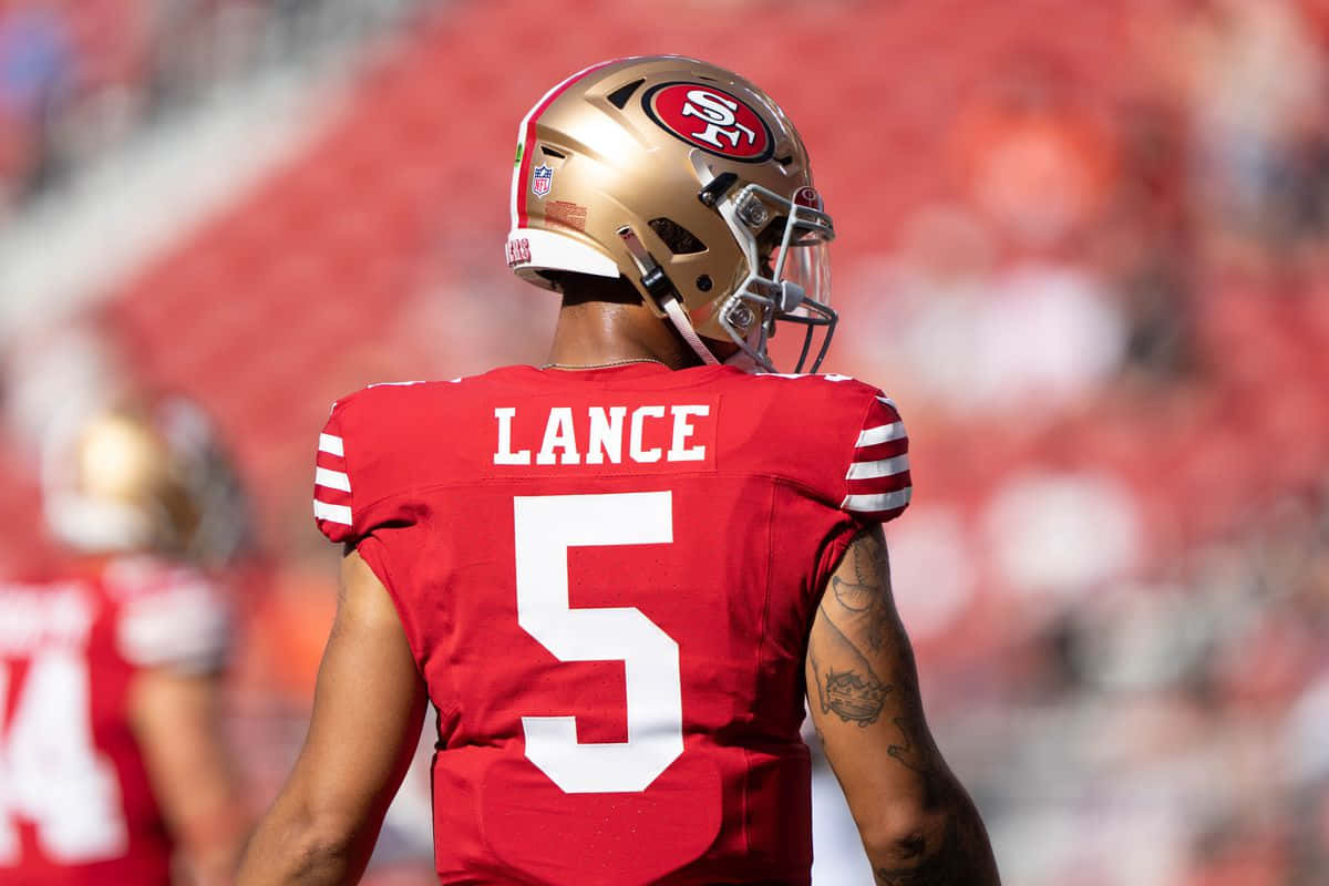 Trey Lance49ers Quarterback Number5 Wallpaper