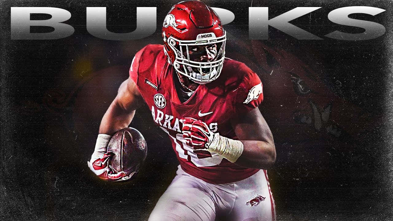 Treylon Burks Arkansas Football Action Wallpaper