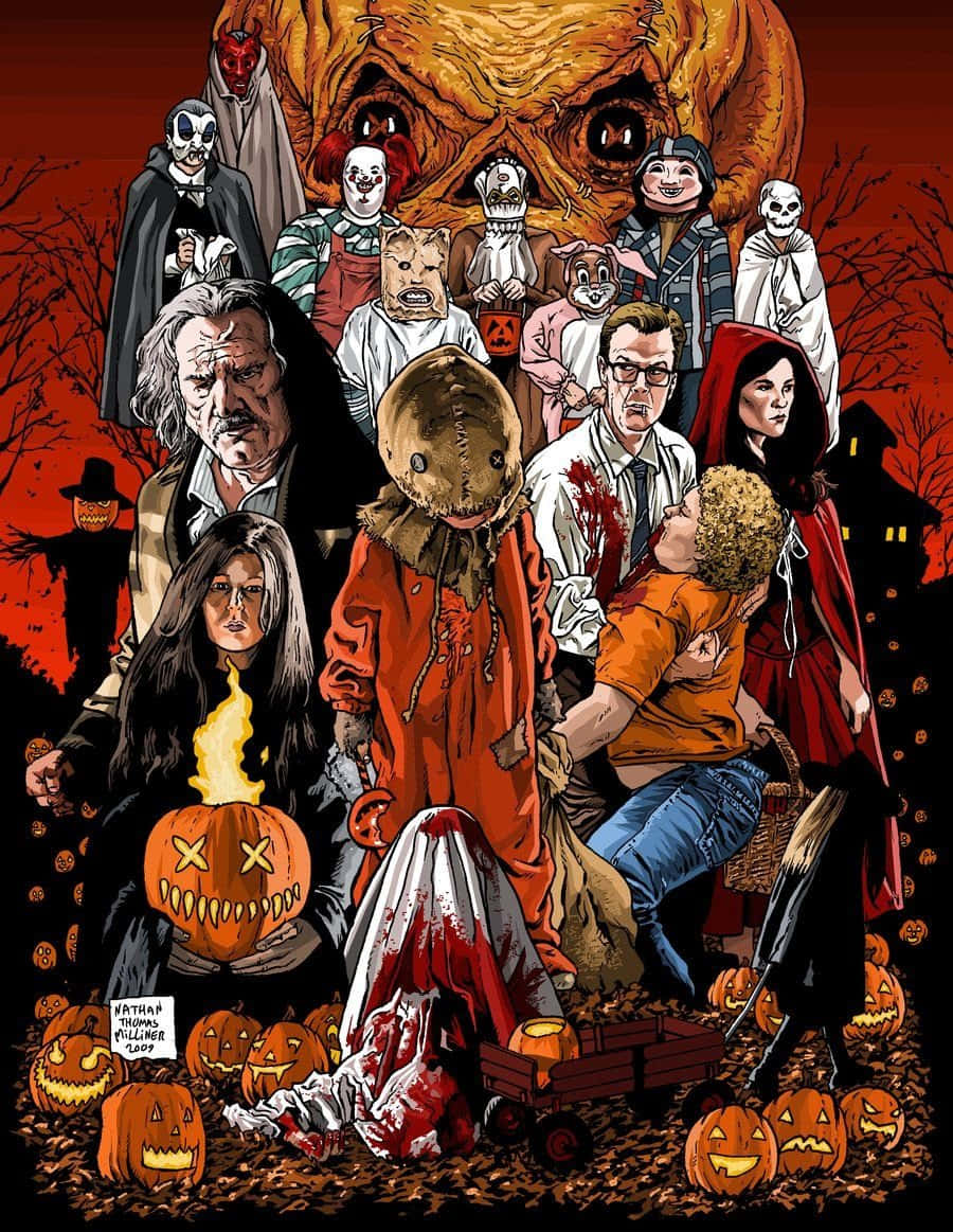 Trick R Treat Cartoon Art Wallpaper