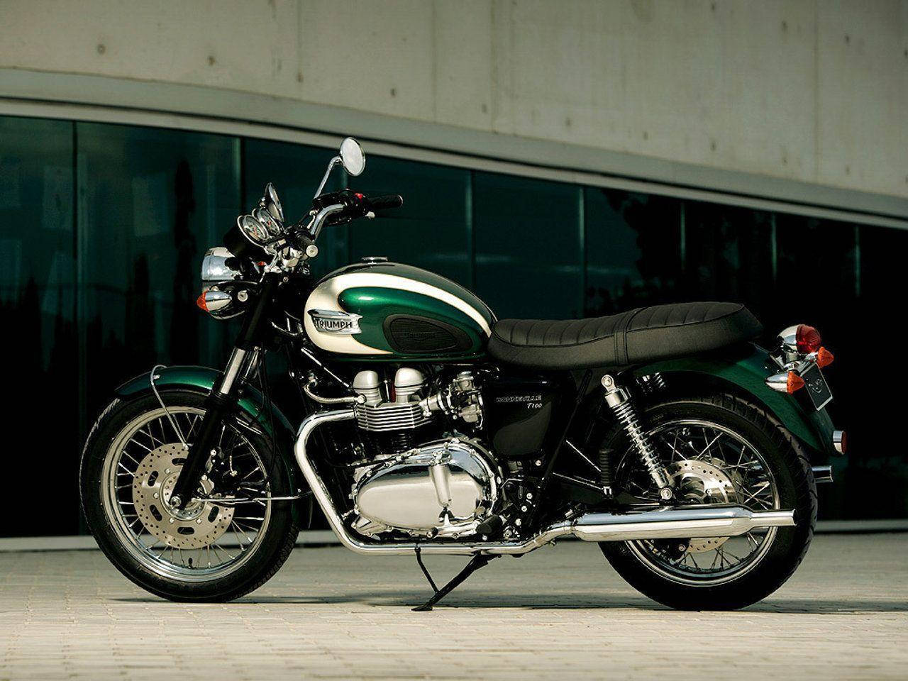 Triumph Bonneville 2008 T100 Green Wallpaper